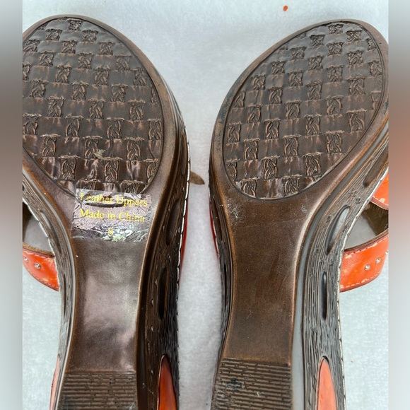 Elite by Corkys, Orange bohemian wedges - Picture 5 of 5